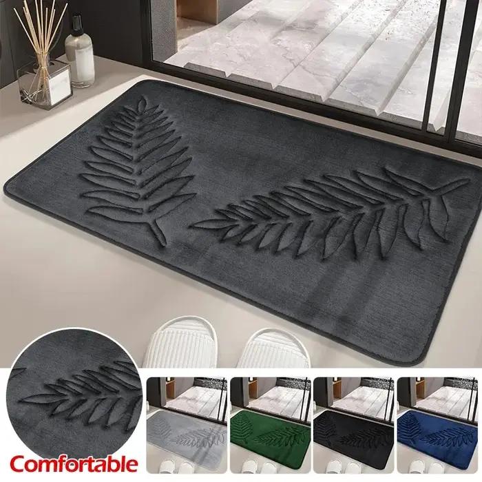 Tapis de salle de bain en mousse à mémoire de forme, 3 pièces, Ultra doux et absorbant, épais et lav