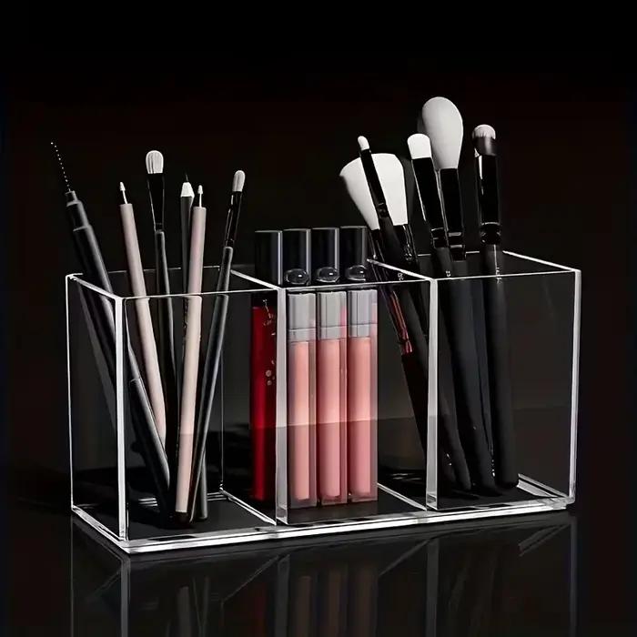 Rouge à lèvres Transparent maquillage cosmétique acrylique pinceau de maquillage outil boîte de rang