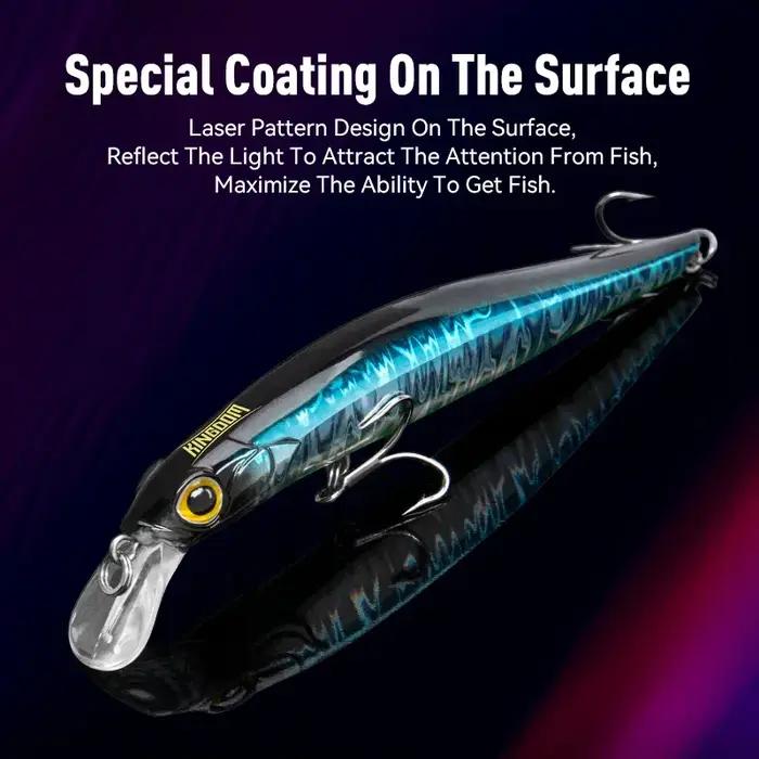 Kingdom Kingart coulant méné leurres de pêche 6g 9g 14g 18.6g Jerkbaits Wobblers d'action réalis