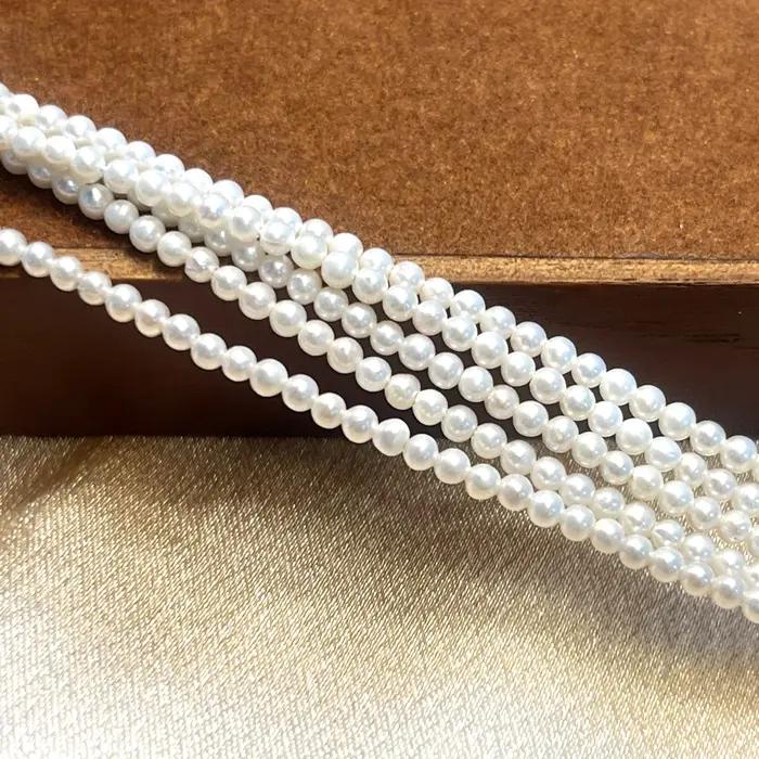 Perles presque rondes de haute qualité AAA 2-3mm, perles d'eau douce naturelles exquises pour la fab