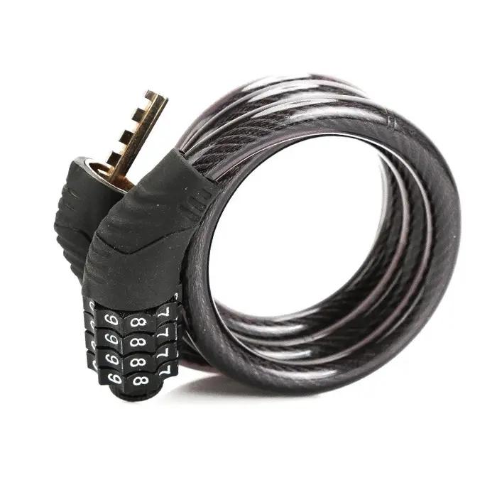 Serrure à chaîne antivol pour vélo à 4 chiffres, Mini Cycle pliable, serrure de sécurité en acier po