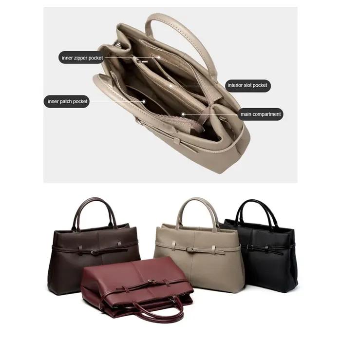 Sacs pour femmes 2025 en cuir véritable grande capacité bureau déplacement concepteur inspiré fourre