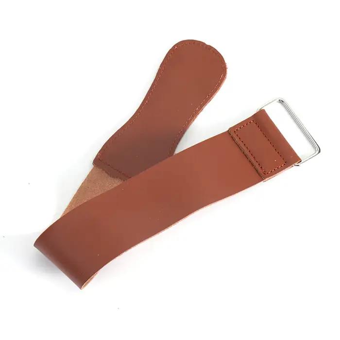 STONEGO Sangle d'affûtage en cuir pour rasoir droit de barbier, couteaux pliants et autres couteaux,