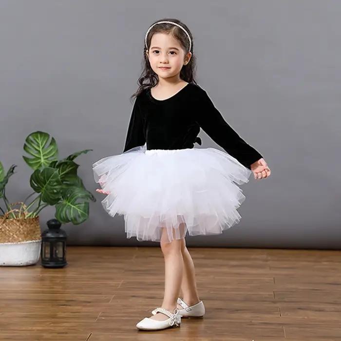 Mode filles Tutu Super moelleux 6 couches jupon princesse Ballet danse Tutu jupe enfants gâteau jupe