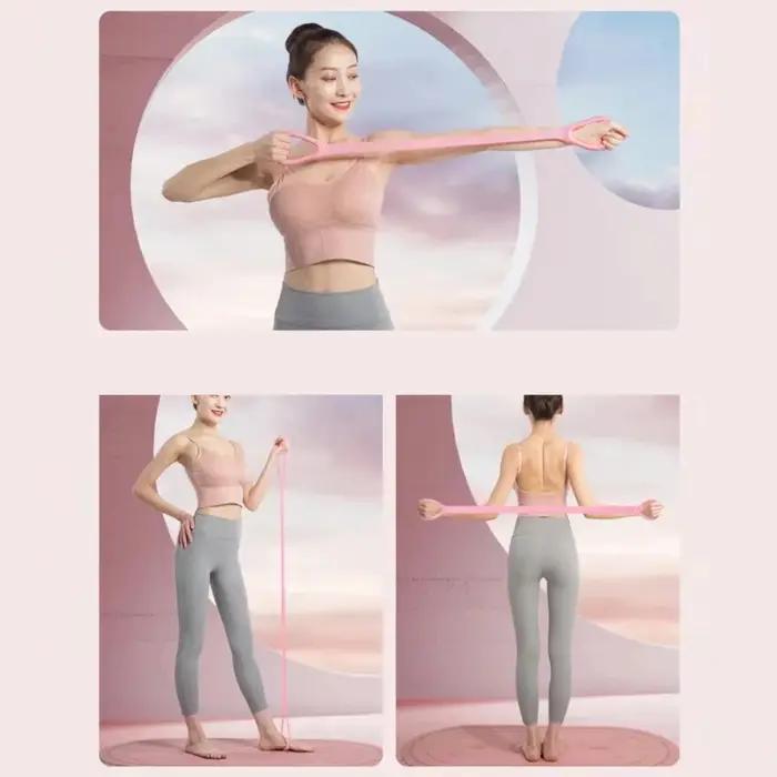 Bande de résistance de forme de 8, bande élastique d'entraînement sportif, corde de traction en caou