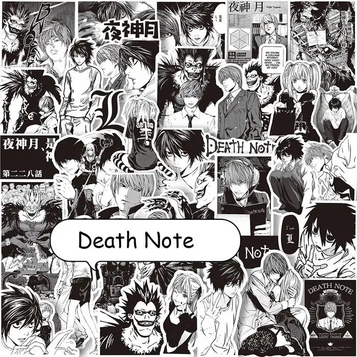 10/30/65 PIÈCES Anime Note De Mort Autocollants Noir Blanc Autocollants Décoration BRICOLAGE Scrapbo