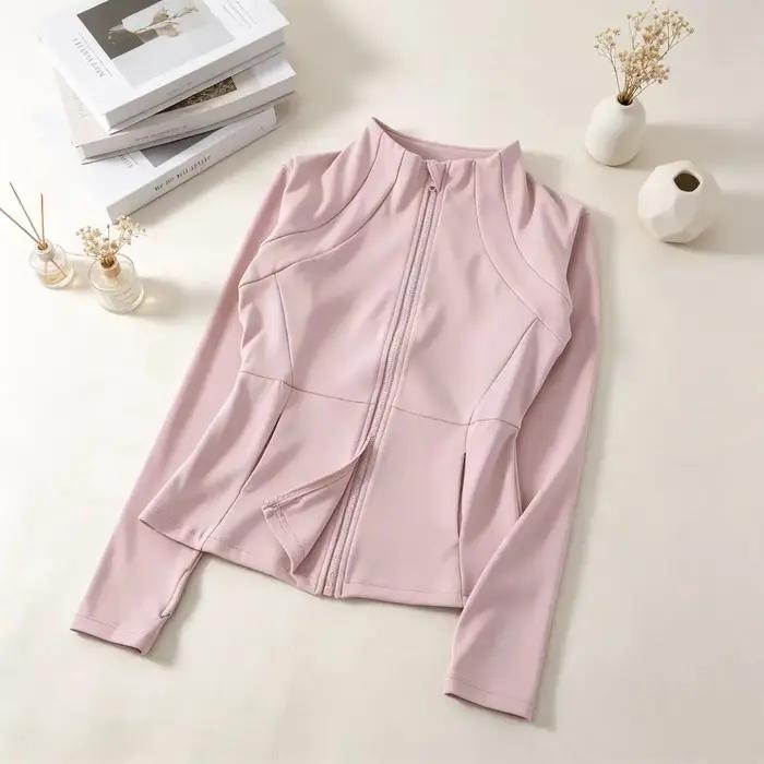 Veste de sport pour femme coupe-vent avec hauts d'entraînement à manches longues pour yoga et activités physiques variées
