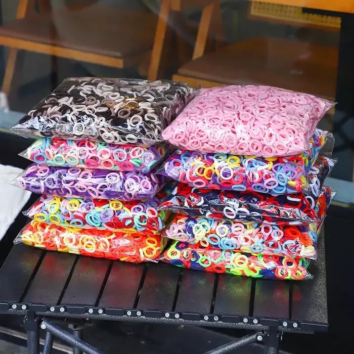 Scrunchies Elastiques Colorés pour Fillettes Accessoires de Cheveux Durables Occasions Spéciales École Familiale