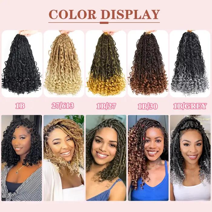 10 pouces déesse boîte tresses Crochet cheveux 1 paquet/lot synthétique Boho Crochet boîte tresses a