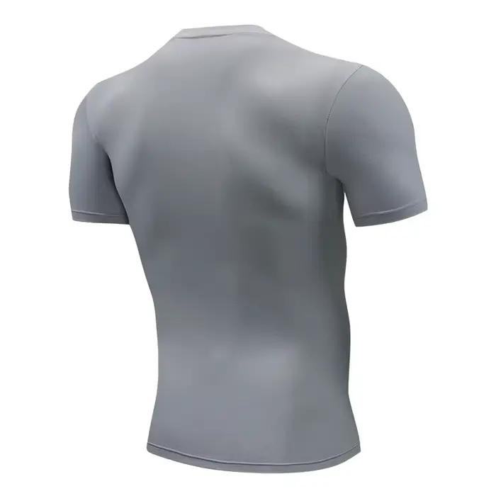 T-shirts compression hommes football - Maillot séchage rapide vêtements serrés respirants manches courtes