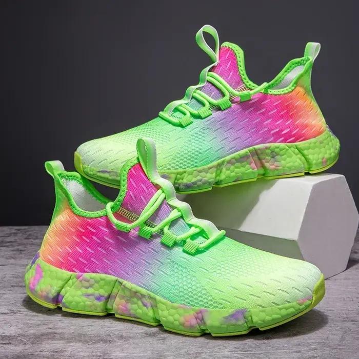 Chaussures de course respirantes 2025 pour femmes et hommes - Couple baskets anti-dérapant mode décontractée