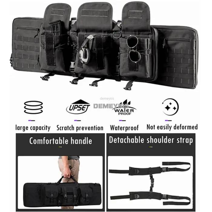 DulDouble-Mallette de rangement rembourrée pour fusil de chasse Airsoft, sac à dos pour odoret magaz