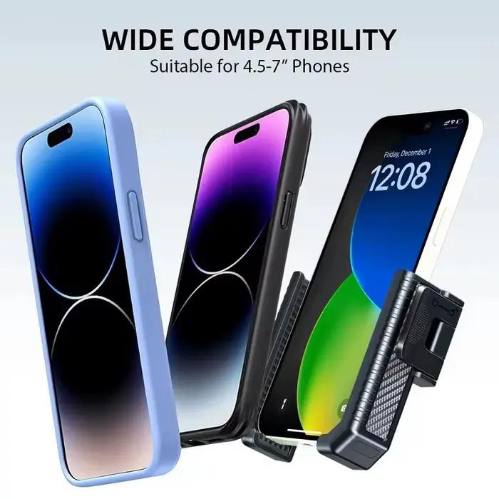 Support de téléphone pour vélo et moto antichoc adaptable guidon clip fixe GPS navigation smartphone 4.5 à 7.0 pouces