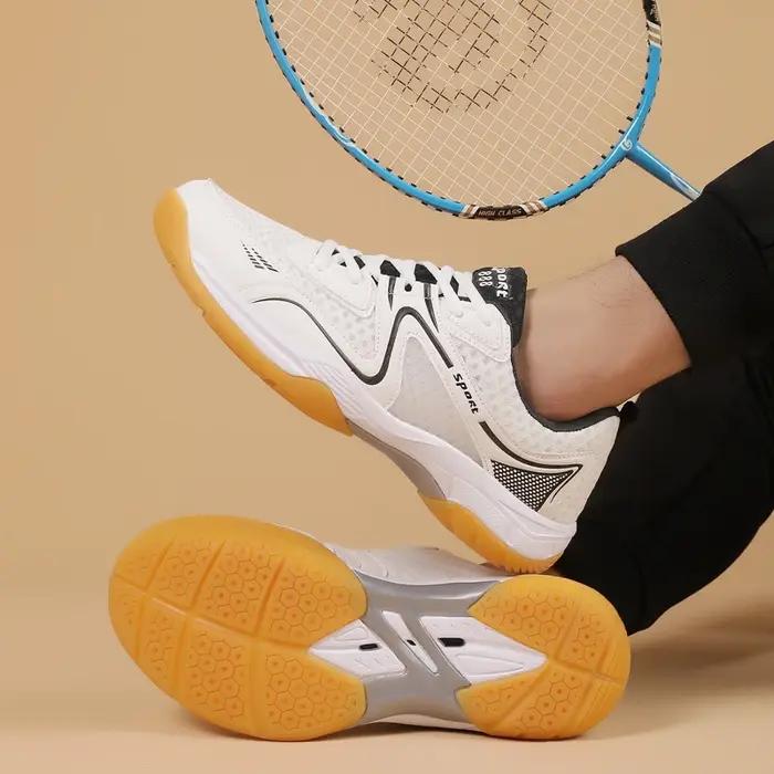 Chaussures de badminton pour hommes et femmes, antidérapantes, résistantes à l'usure, absorbant les