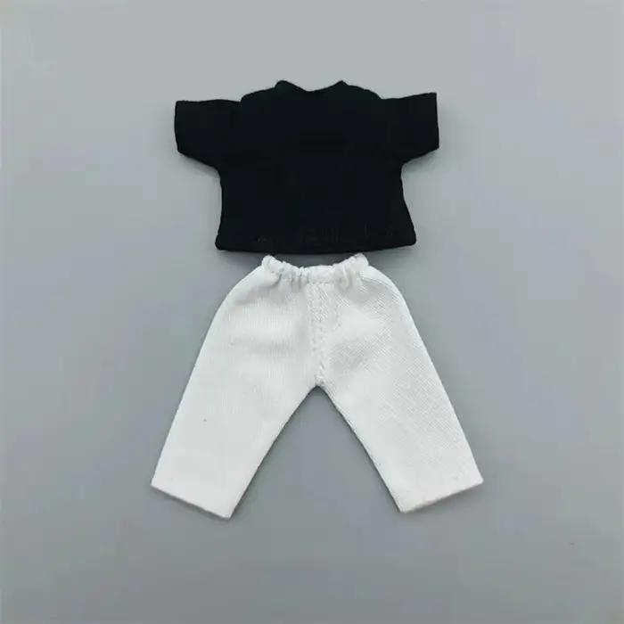 Jeans et pantalons en denim pour poupées, accessoires vestisens, vêtements FjT-shirt, OB11, 1/11 Her
