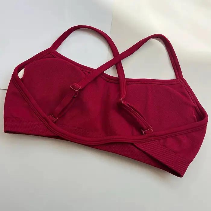 Soutien-gorge de sport pour femmes, vêtements d'extérieur, résistant aux chocs, pour course à pied,