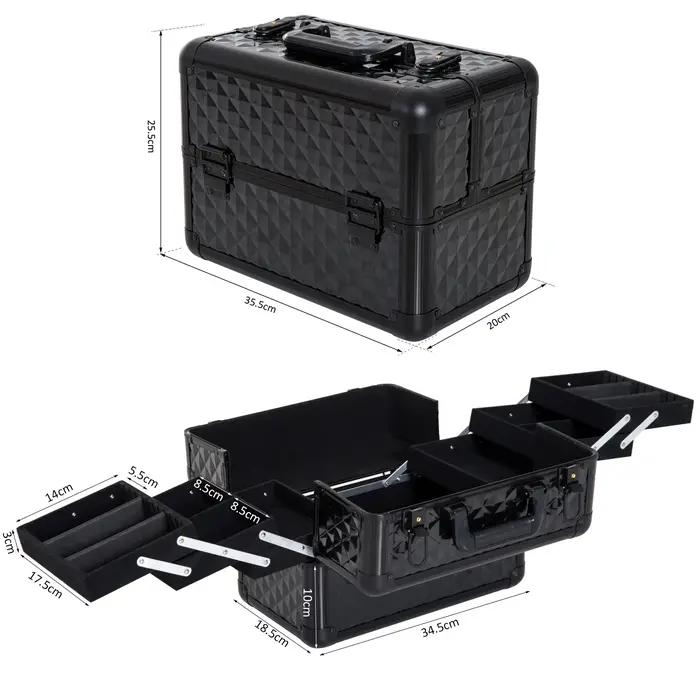 Homcom Trousse de maquillage Organisateur de cosmétiques professionnel