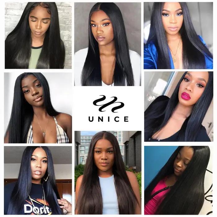 Tissage en lot péruvien 100% naturel-UNice Hair, cheveux lisses, 8 à 30 pouces, lot de 1/3/4, vente