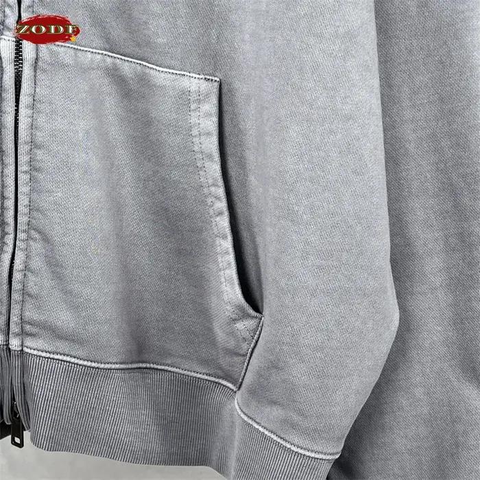 ZODF 2025 automne hommes poids lourd 480gsm sweats à capuche unisexe rétro lavé Terry coton en détre