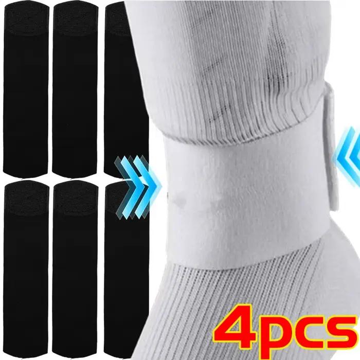 Sangles de protection tibiale élastiques en caoutchouc antidérapant pour sportifs football course fitness ski randonnée