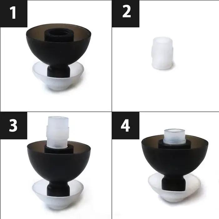 Spinfit-Embouts à double glute pour écouteurs intra-auriculaires, embouts en silicone Danse etés pou