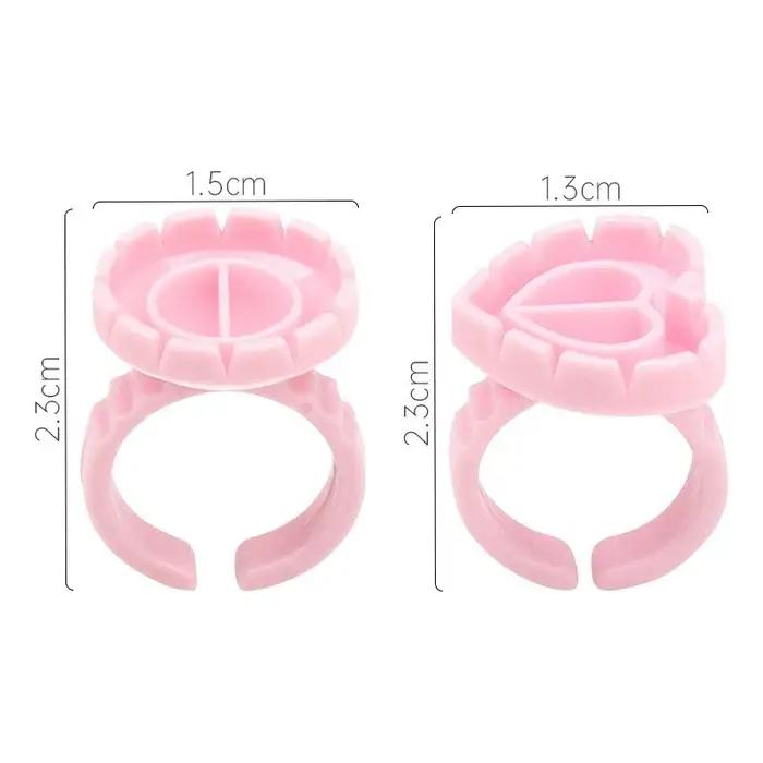 50/100 pièces en gros jetable cils colle ventilateur tasse anneaux support conteneur tatouage Pigmen