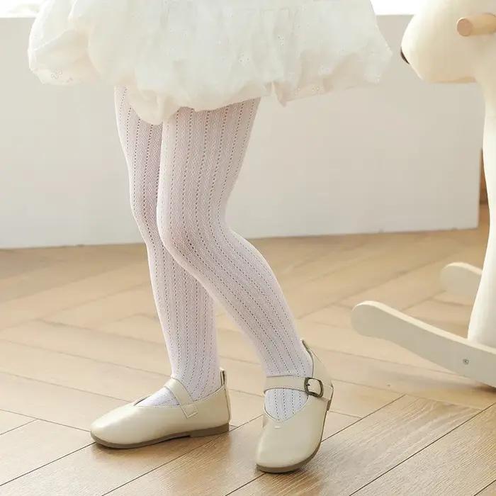 Lawadka collants d'été pour filles maille mince bébé fille collants mode enfants collants coton soli