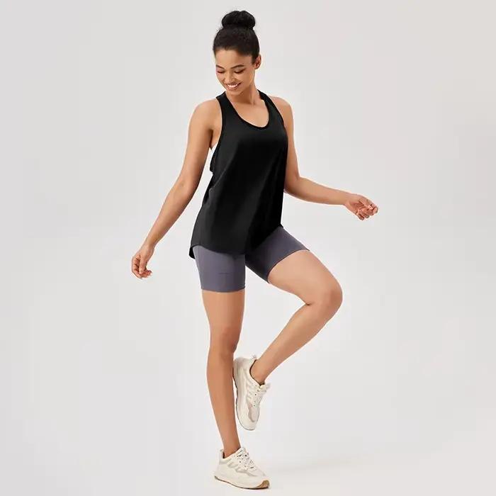 Femmes Gym Yoga Gilet Athlétique Fitness Sport Débardeurs Séchage Rapide Chemisier De Course Hauts D