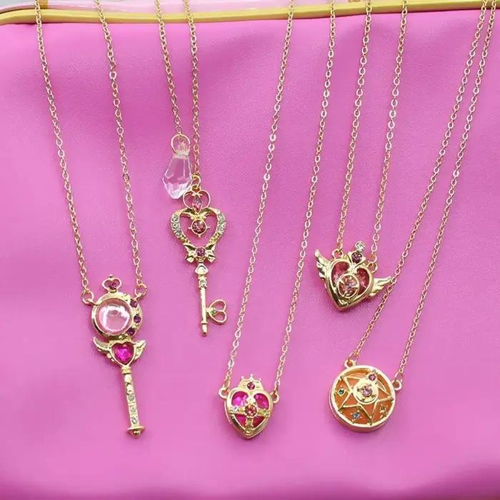 Collier pendentif Cosplay en cristal pour fille, accessoires de Cosplay, Anime pour marin lune, bagu