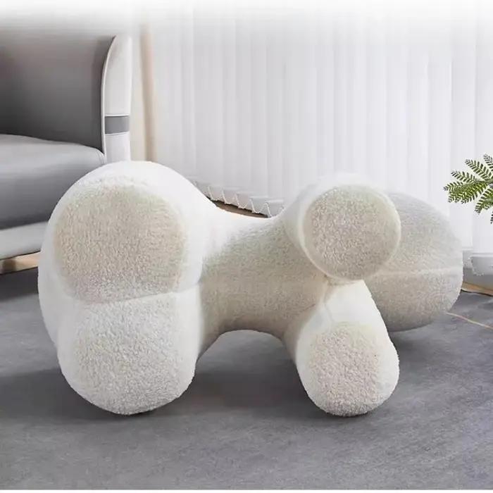Vanité nordique repose-pieds chaises de salon personne seule poney dessin animé chaise Mobile en pla