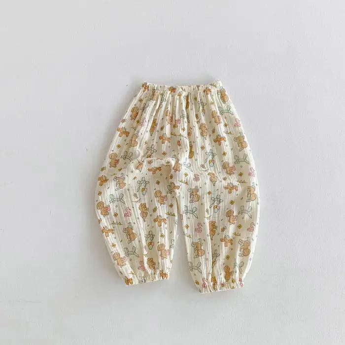 Vêtements d'été pour bébés garçons et filles, pantalons anti-moustiques pour enfants, amples et déco