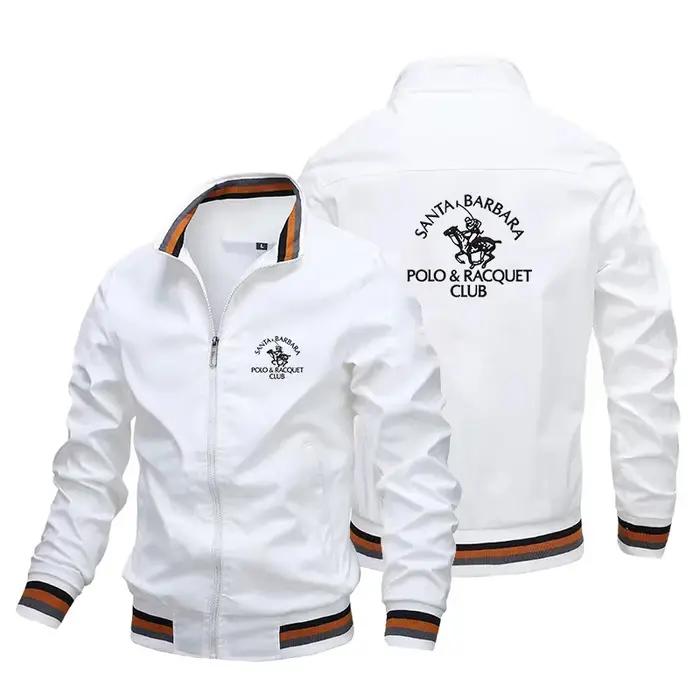 SANTABARBARAPOLO & RACQUETCLUB 2025 automne et hiver hommes col montant décontracté veste à glissièr