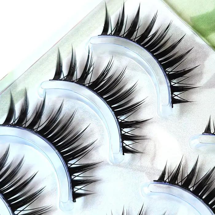 5 paires de faux cils de maquillage épais Fasle cils longs naturels épais Extension de cils usage qu