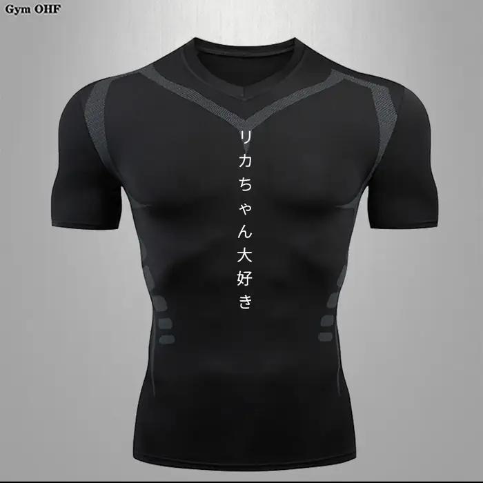 T-shirt sport homme respirant séchage rapide compression Slim Fit pour fitness et entraînement