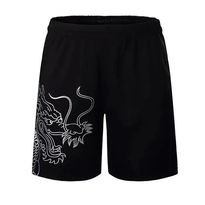 Short de tennis de table imprimé dragon, séchage rapide, grande taille, hommes, femmes, enfants, bad
