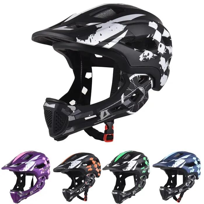 Casque de vélo pour enfants, léger, détachable, intégral, réglable de 54 à 56 cm, pour enfants de 5 à 9 ans