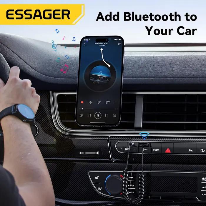 Essager USB Bluetooth Aux adaptateur Dongle USB à 3.5mm Jack Audio sans fil mains libres Kit pour vo
