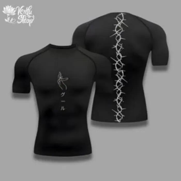 Chemise de compression Tokyo Ghoul pour le gym - T-shirt anime musculation et sportswear