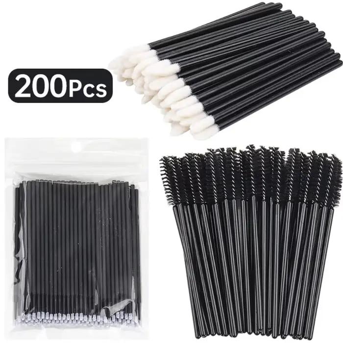 Lot de 200 brosses à cils en coton vepline, outil spécial pour le retrait des extensions