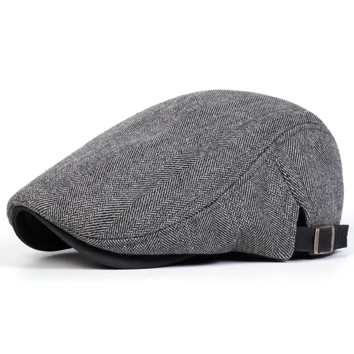 Casquettes de journal rétro à grille à chevrons pour hommes, chapeaux de peintre britannique, casque