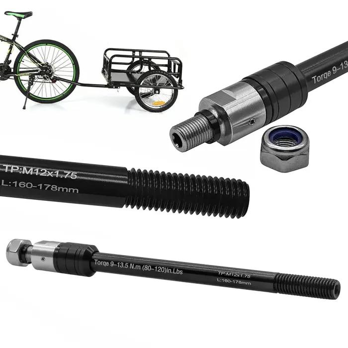Remorque de vélo à axe traversant 160-178mm pour enfants chargement de jouets et vêtements aventures familiales randonnées en forêt sorties urbaines