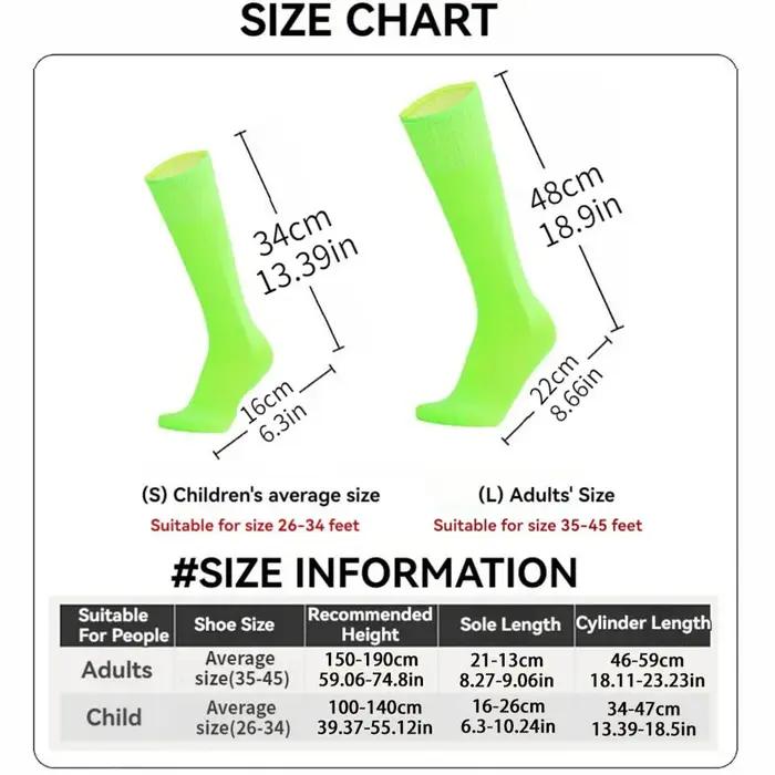 Loogdeel 1 Paire EU30-44 Football Sports Chaussettes sulfGenou Coton Enfants Basketball Bas Football