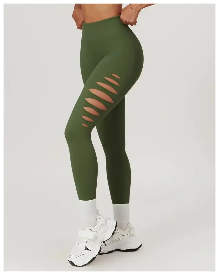 Leggings de yoga taille haute sans couture pour femmes, collants d'entraînement, de course, de fitne