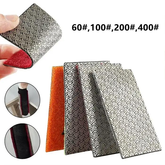 Tampons de polissage à main en diamant, grain 60 à 400, bloc de meulage abrasif pour carrelage, disq