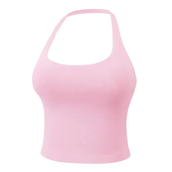 Gilet de Yoga à col licou, résistant aux chocs, sous-vêtements de sport, haute résistance, Fitness,