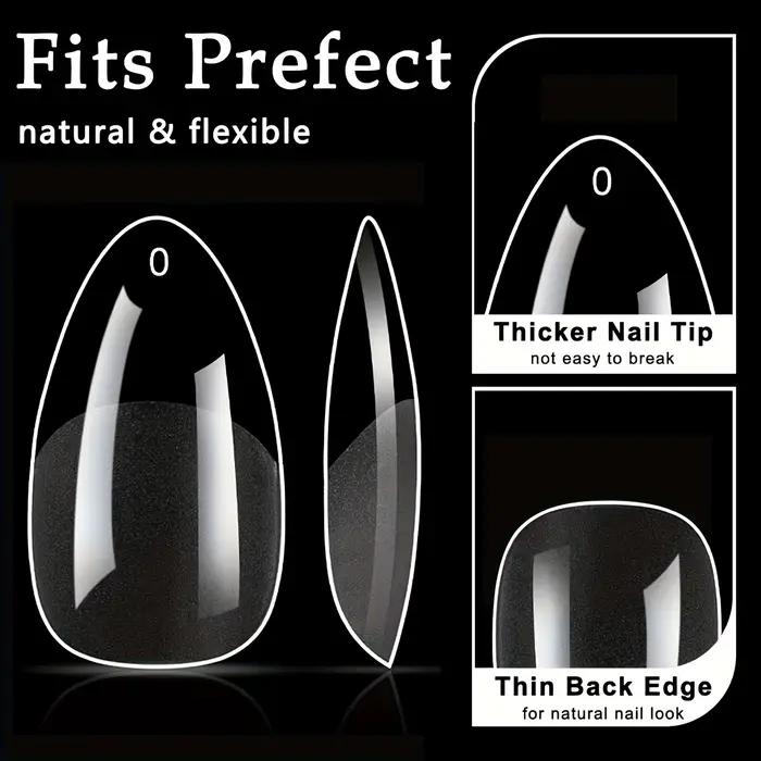 120 pièces pointes d'ongles courtes en amande pointes d'ongles claires faux ongles en acrylique pré-
