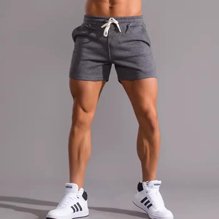 Short de course en coton pour hommes, sous-vêtements de Sport décontractés, Yoga, entraînement, boxe
