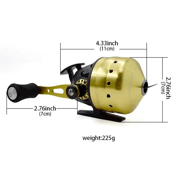 Moulinet de pêche à fronde, roue à main rotative 4 + 1BB 3.6:1, moulinet fermé avec ligne, roue de c