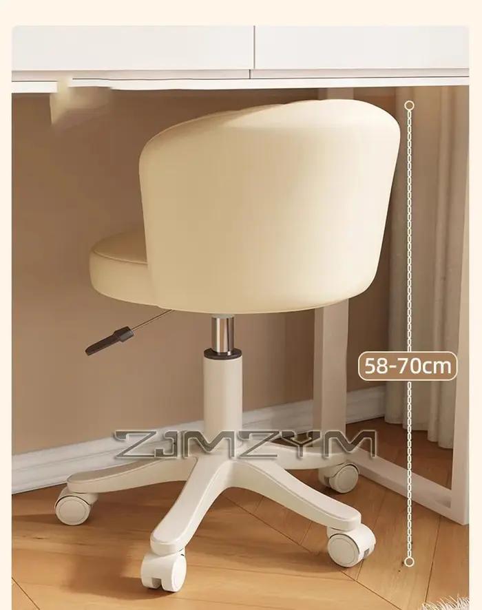 Chaise en cuir siège à coque rotatif tabouret rotatif réglable pour le maquillage à domicile chaise