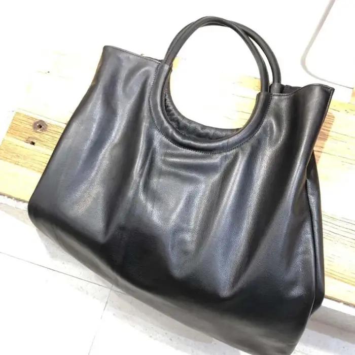 Grand sac en cuir véritable souple pour femme, fourre-tout décontracté, sac de voyage pour ordinateu
